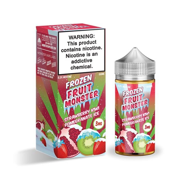 Strawberry Kiwi Pomegranate Ice by Fruit Monster 100mL with Packaging