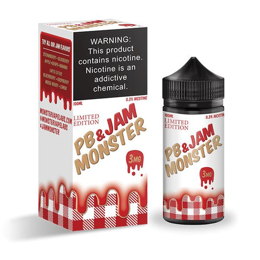 Strawberry PB&J by Jam Monster 100mL with Packaging