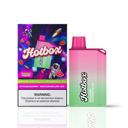 Puff HotBox Disposable | 7500 puffs | 16mL Strawberry Watermelon Ice with packaging
