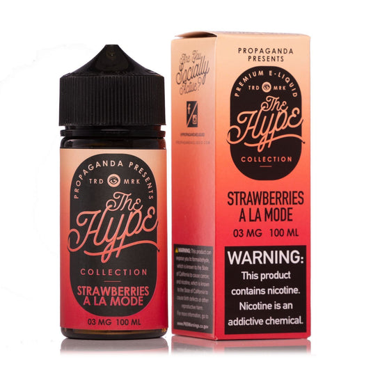 Strawberry A La Mode by Propaganda The Hype Collection E-Liquid 100mL with Packaging
