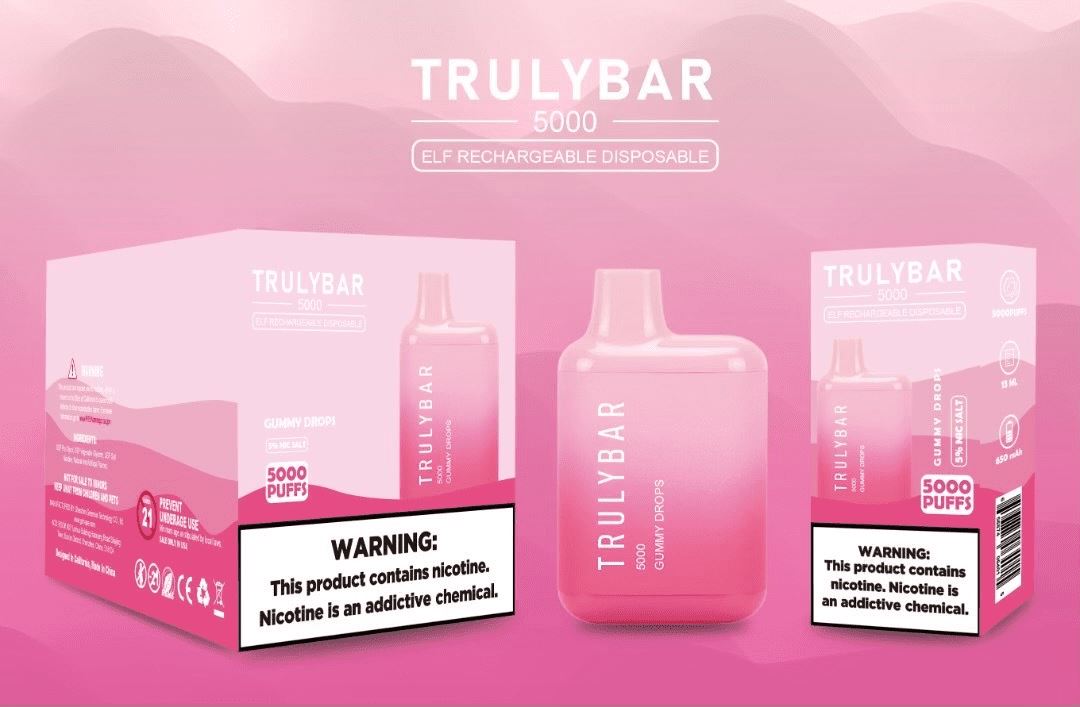 Truly Bar (Elf Edition) | 5000 Puffs | 13mL Gummy Drops with Packaging