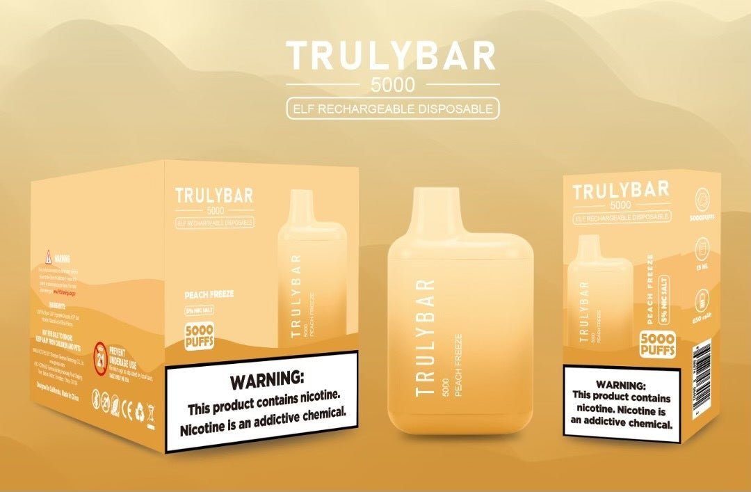 Truly Bar (Elf Edition) | 5000 Puffs | 13mL Peach Freeze with Packaging