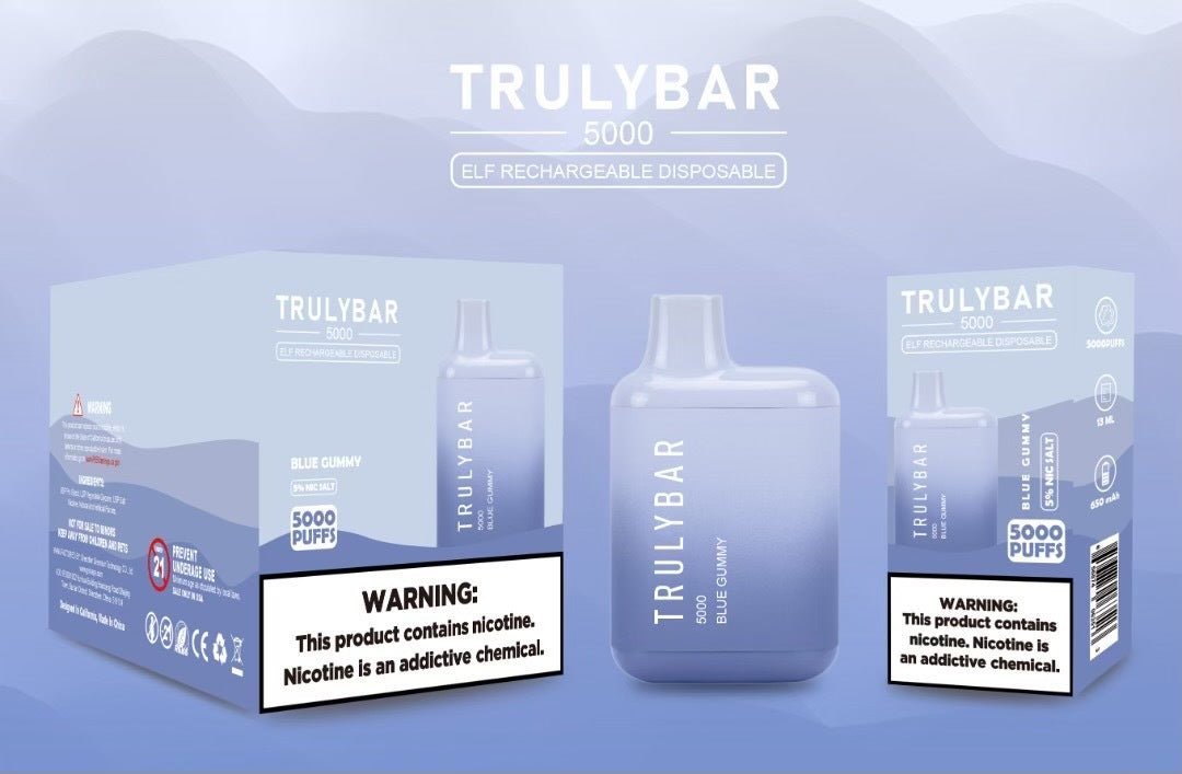 Truly Bar (Elf Edition) | 5000 Puffs | 13mL Blue Gummy with Packaging