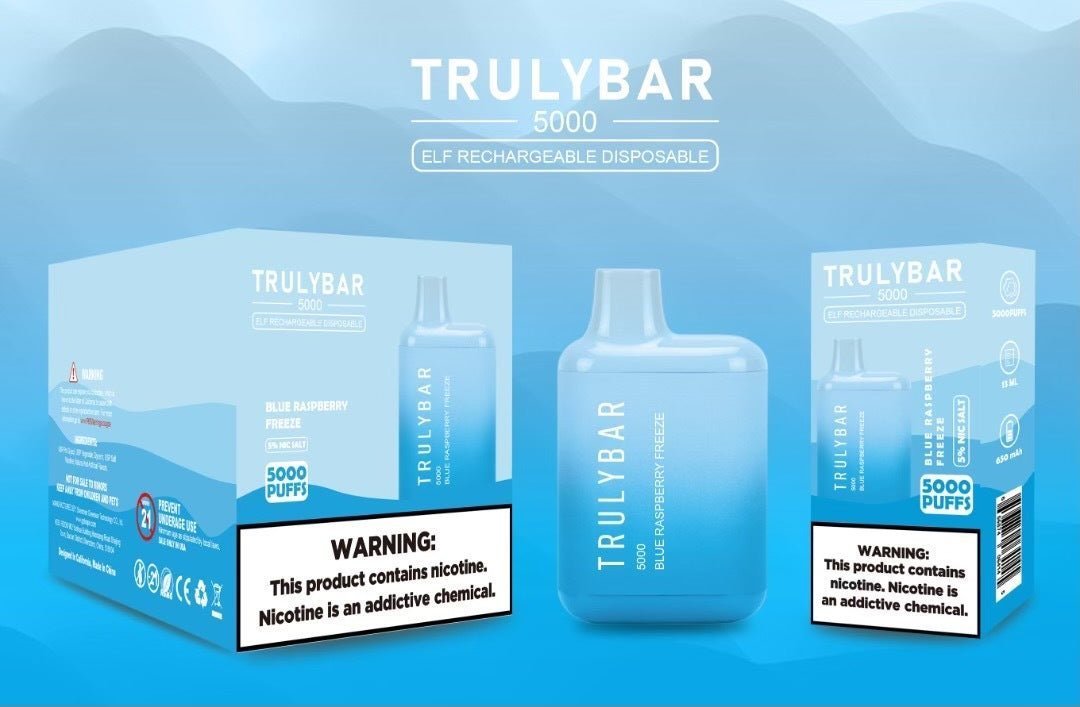 Truly Bar (Elf Edition) | 5000 Puffs | 13mL Blue Raspberry Freeze with Packaging