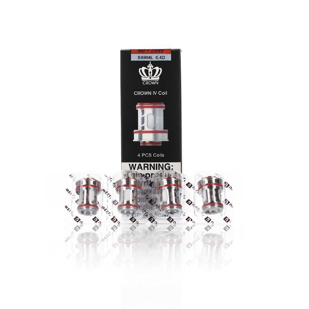 Uwell Crown 4 Replacement Coils 0.4ohm (Pack of 4) with packaging