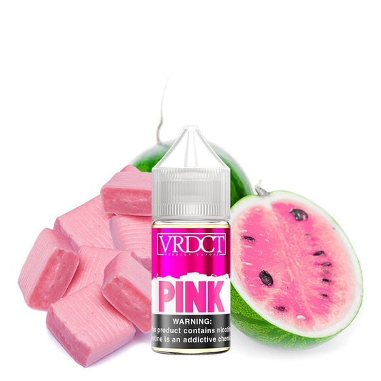 Pink by Verdict Salt Series 30mL Bottle with background