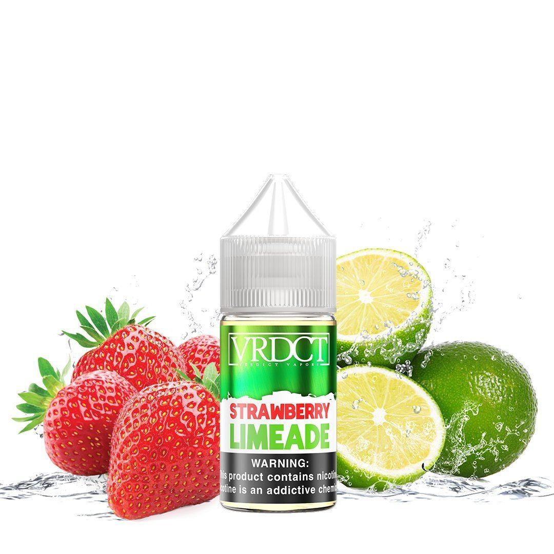 Strawberry Limeade by Verdict Salt Series 30mL Bottle with background