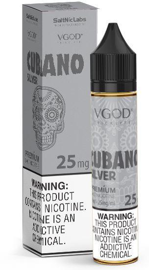 Cubano Silver by VGOD SALTNIC Series Salt Nicotine 30mL with Packaging