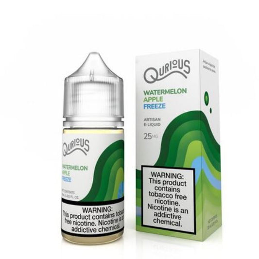 Watermelon Apple Freeze by Qurious Tobacco-Free Nicotine Salt Series 30mL with Packaging