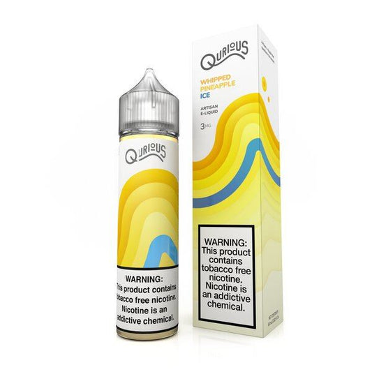 Whipped Pineapple Ice by Qurious Tobacco-Free Nicotine Series 60mL with Packaging